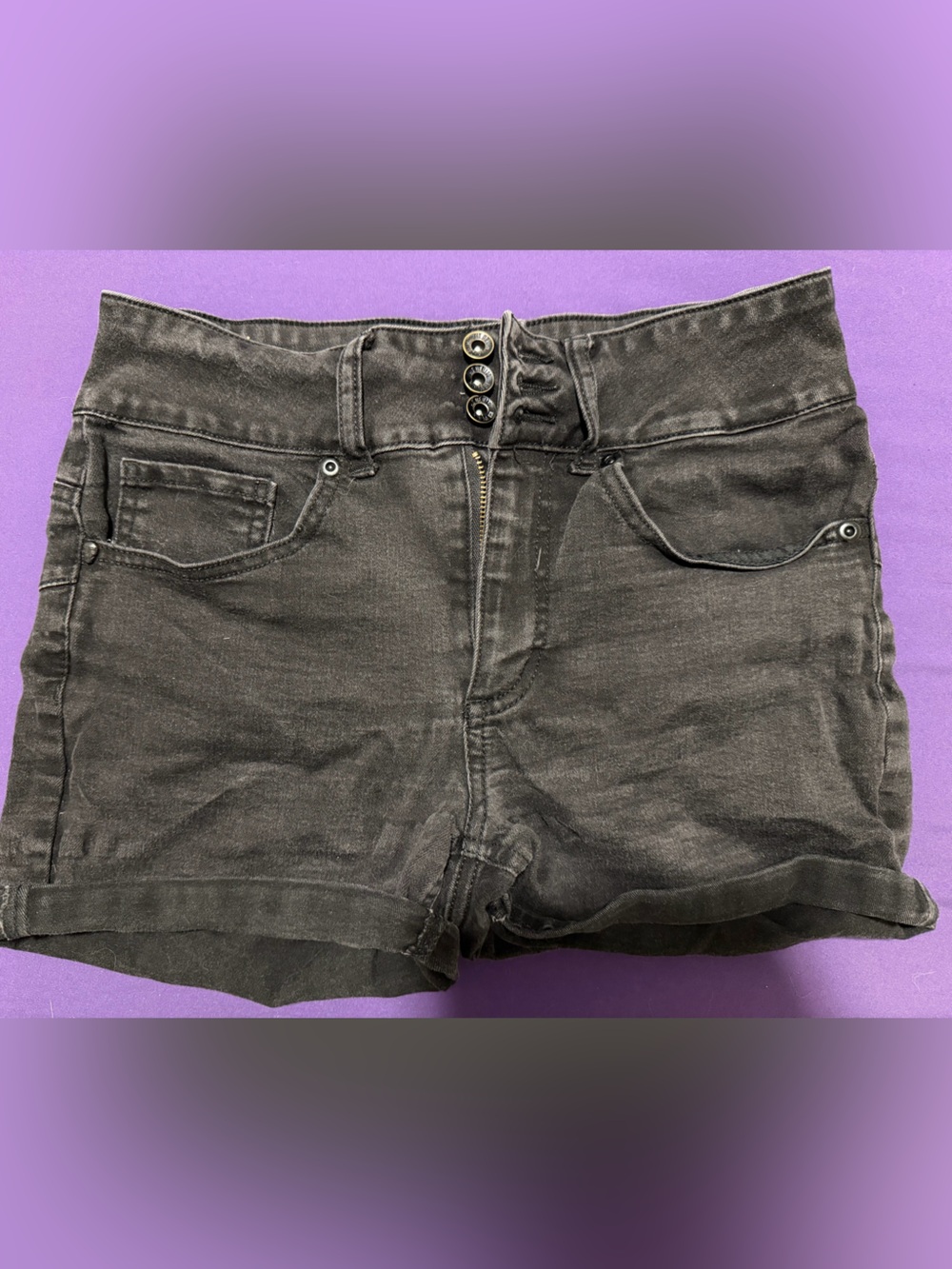 Hot Topic black super skinny short shorts